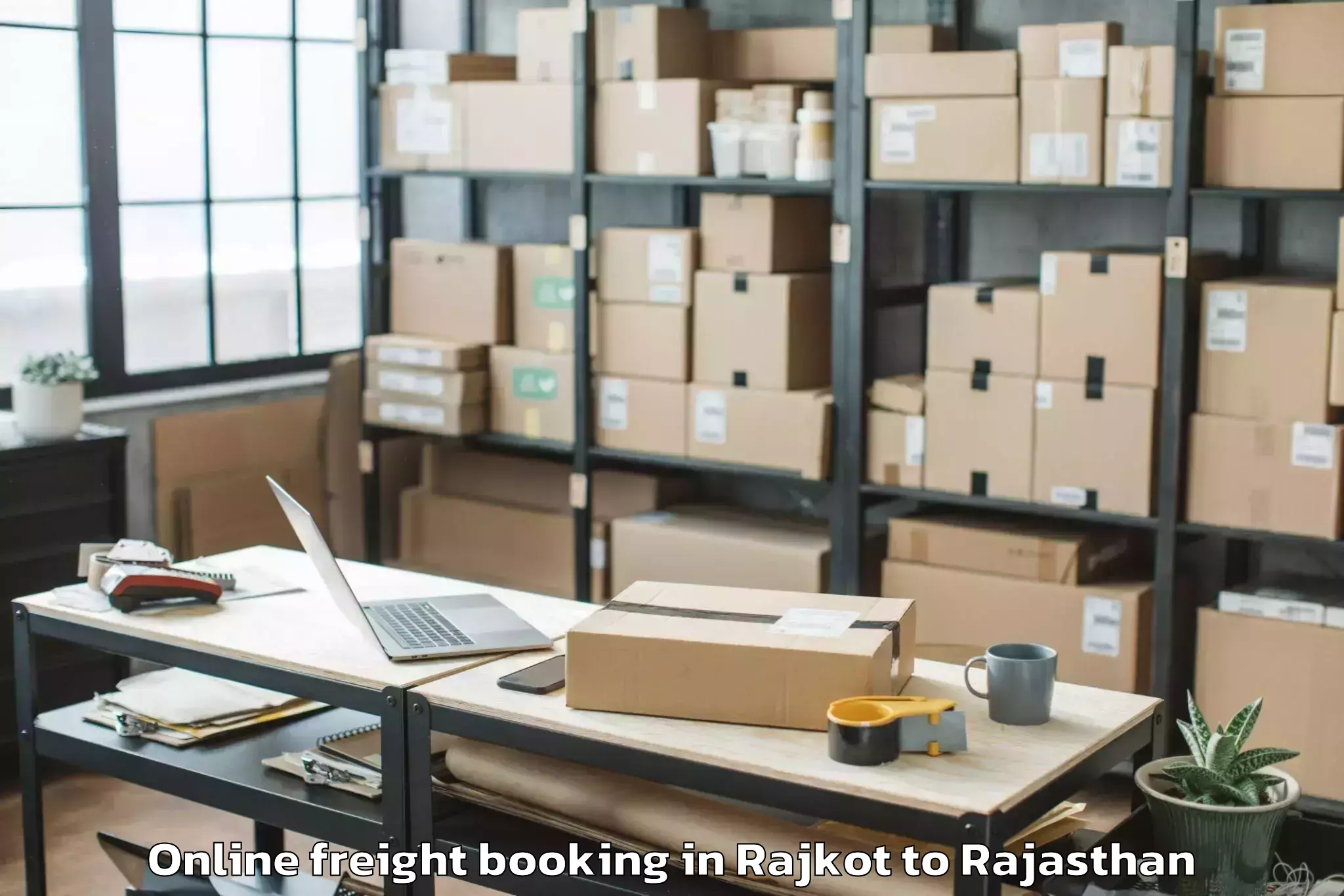 Expert Rajkot to Udaipur Airport Udr Online Freight Booking